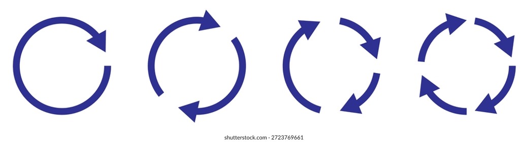 ícone de rotação coleção, seta circular . ícone de atualização, ícone de recarga. ícone de seta circular ilustração de vetor