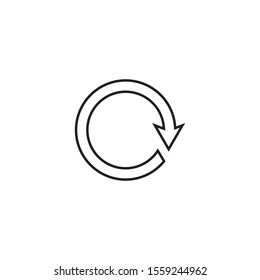Rotation icon design. Repeat or reload symbol. vector illustration. 