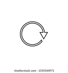 Rotation icon design. Repeat or reload symbol. vector illustration. 