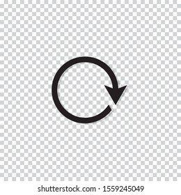 Rotation icon design. Repeat or reload symbol. vector illustration. 