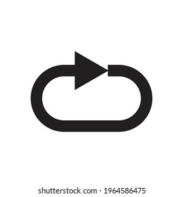 Rotation icon. Repeat or reload icon design. isolated on white background