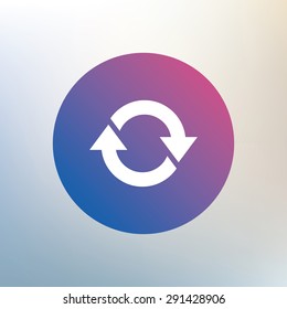 Rotation Icon. Repeat Symbol. Refresh Sign. Icon On Blurred Background. Vector