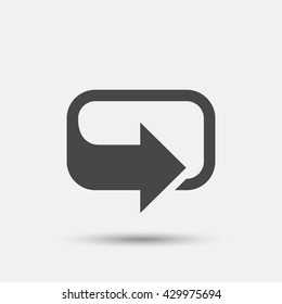 Rotation icon. Repeat symbol. Refresh sign. Flat rotation web icon on white background. Vector