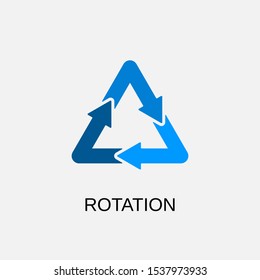 Rotation icon. Rotation symbol. Flat design. Stock - Vector illustration.
