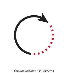 Rotation icon vector flat style