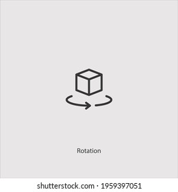 rotation icon vector icon.Editable stroke.linear style sign for use web design and mobile apps,logo.Symbol illustration.Pixel vector graphics - Vector