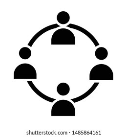 Rotation Icon, Vector Illustration, Business Glyph