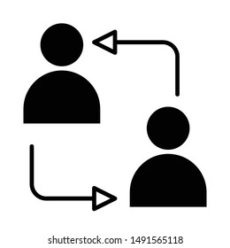 Rotation Icon, Vector Illustration, Business Glyph
