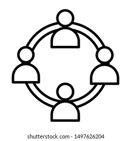 Rotation Icon, Vector Illustration, Business Outline