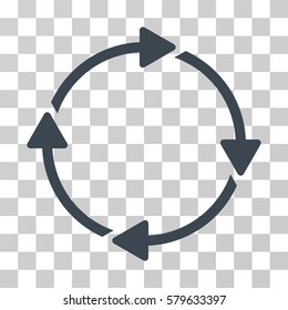 Rotation icon. Vector illustration style is flat iconic symbol, smooth blue color, transparent background. Designed for web and software interfaces.