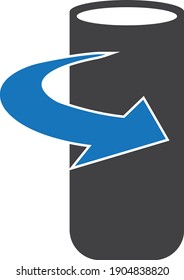 Rotation Icon vector isolate . arrow icon (blue version)