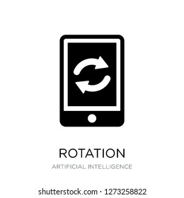 rotation icon vector on white background, rotation trendy filled icons from Artificial intelligence collection, rotation vector illustration