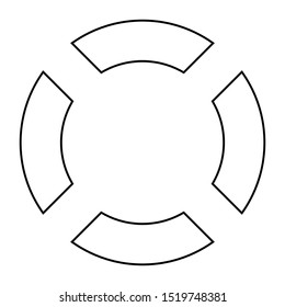 Rotation Icon Vector On White Background