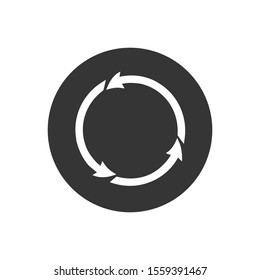 Rotation icon vector. Rotation or reload symbol icon