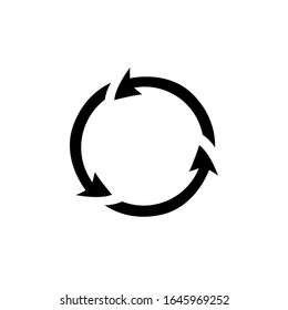 Vector de icono de rotación. Icono de símbolo de rotación o recarga