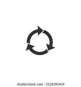 Rotation icon vector. Rotation or reload symbol icon