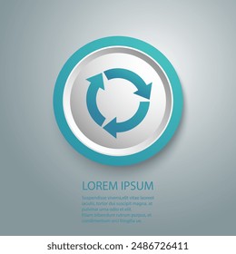 Rotation icon vector. Rotation or reload symbol icon