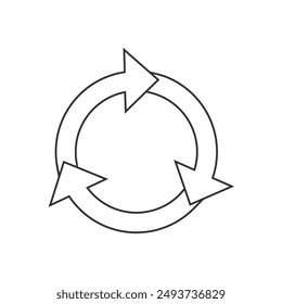 Rotation icon vector. Rotation or reload symbol icon