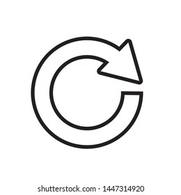 Rotation icon vector. Repeat or reload symbol icon illustration