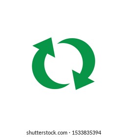 Rotation Icon vector sign isolated for graphic and web design. Rotate arrow symbol template color editable on white background.