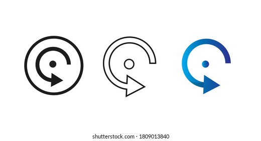 Rotation icon vector sign isolated on white background illustration for graphic and web design. eps 10