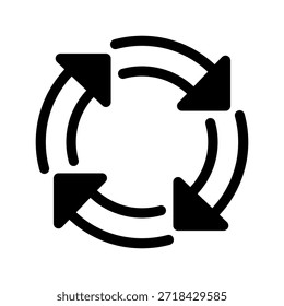 Ilustración de diseño de símbolo de Vector de ícono de rotación