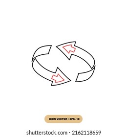 rotation icons  symbol vector elements for infographic web