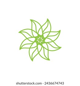 Rotation leaf logo design vector