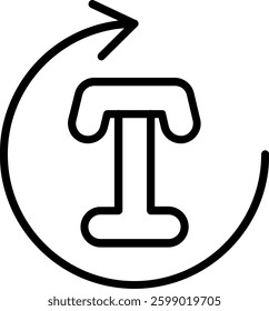 Rotation Line vector Icon Design