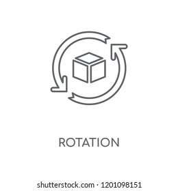 Rotation linear icon. Rotation concept stroke symbol design. Thin graphic elements vector illustration, outline pattern on a white background, eps 10.