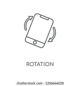 Rotation linear icon. Rotation concept stroke symbol design. Thin graphic elements vector illustration, outline pattern on a white background, eps 10.