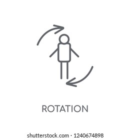 Rotation linear icon. Modern outline Rotation logo concept on white background from Artificial Intellegence and Future Technology collection. Suitable for use on web apps, mobile apps and print media.