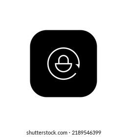 Rotation lock, auto rotate off button icon vector