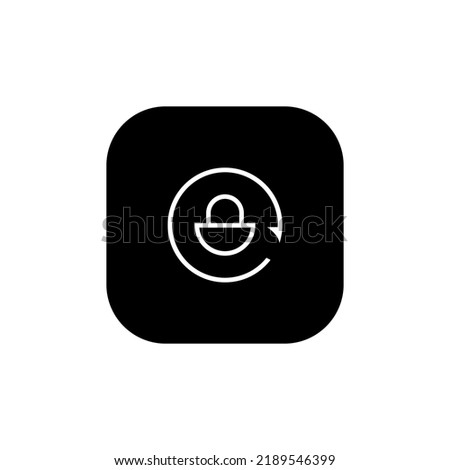 Rotation lock, auto rotate off button icon vector