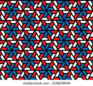 Rotation of maze triangle pattern on white background. Colorful abstract art. Black stripe triangle shape backdrop.