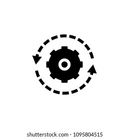 rotation of the mechanism icon. Element of web icon for mobile concept and web apps. Isolated rotation of the mechanism icon can be used for web and mobile on white background