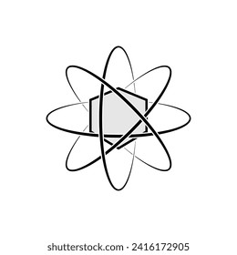 360° Rotation. Multi Dimensional Symbol.  