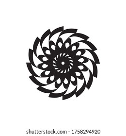 Rotation Ornament-Logo-Design, Vektorgrafik
