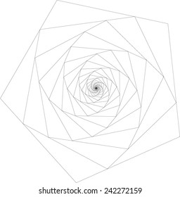 rotation pentagon abstract geometric background, vector equilibrium, art logo design
