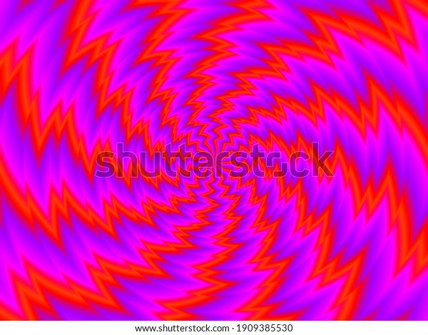 Make your own rotation red spirals wallpaper. Spin illusion mural. 