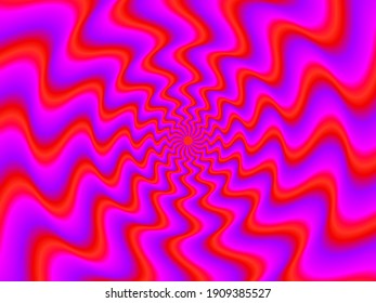 Rotation red waves. Spin illusion