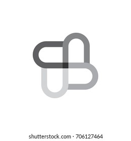 Rotation S letter logo design vector