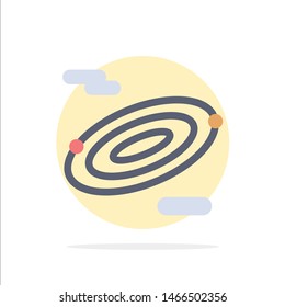 Rotation, Science, Space Abstract Circle Background Flat color Icon. Vector Icon Template background