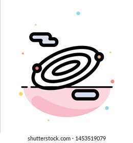 Rotation, Science, Space Abstract Flat Color Icon Template
