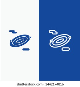 Rotation, Science, Space Line and Glyph Solid icon Blue banner Line and Glyph Solid icon Blue banner