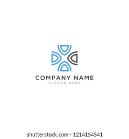 Rotation shield abstract Logo Template Design Vector, Emblem, Design Concept, Creative Symbol, Icon