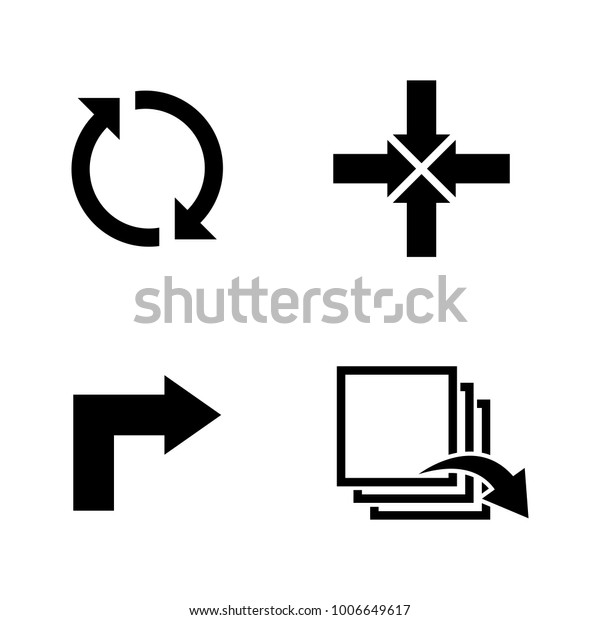 Rotation Simple Related Vector Icons Set Stock Vector (Royalty Free ...