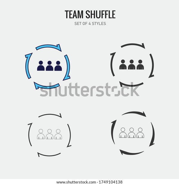 Rotation Team Management Vector Icon Stock Vector (Royalty Free ...
