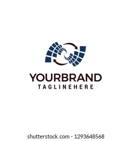 Rotation tech logo design template elements