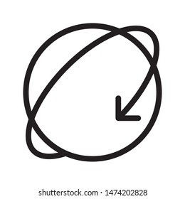 rotation thin line vector icon